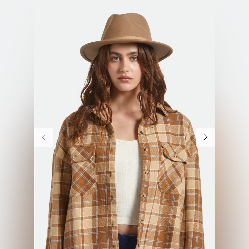 NWT Unisex Brixton  Brown Fedora